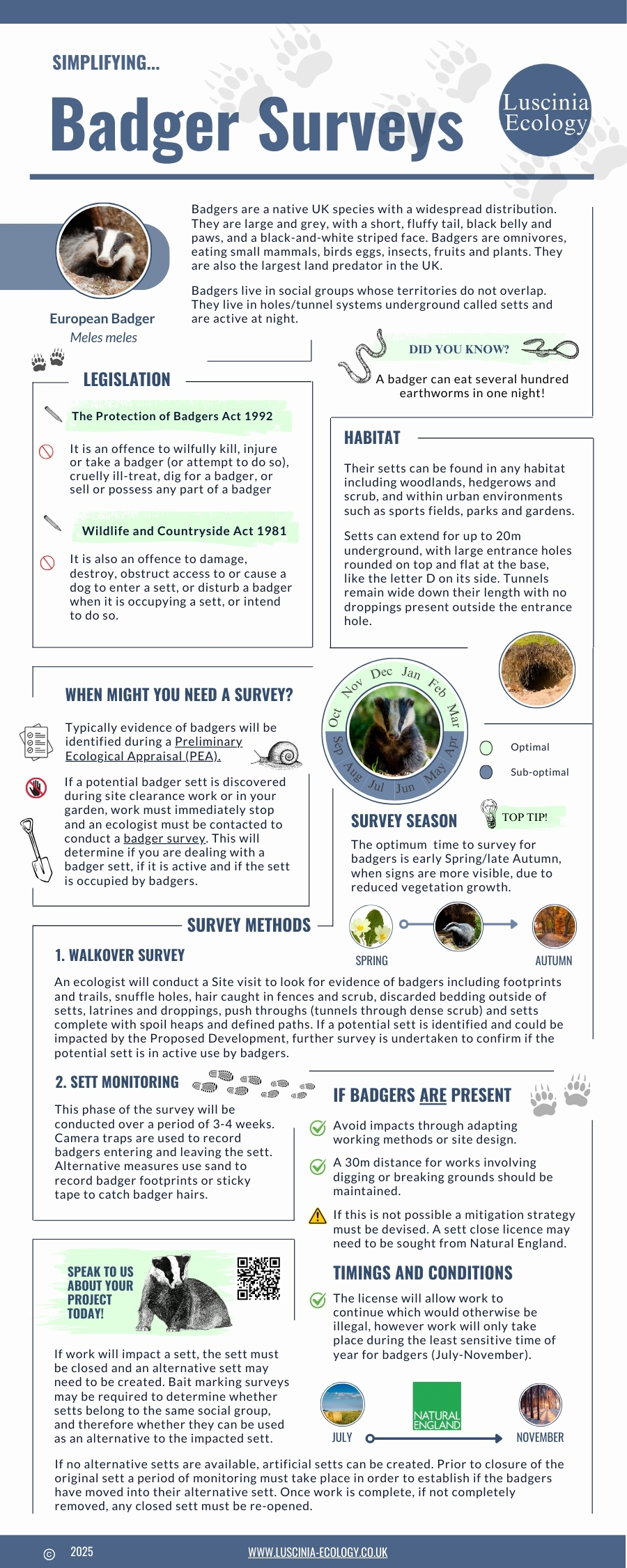 Luscinia Ecology Ltd Badger Surveys